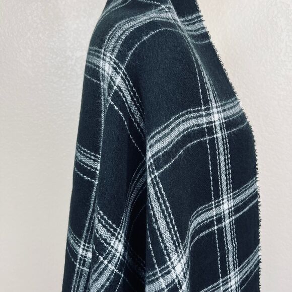 Zara Black Plaid Long Scarf Shawl Super Soft Long Thin Scarf Preppy baddie work - Picture 11 of 16